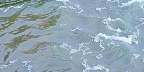 Obraz premium Abstract water effects capture the beauty of a flowing river, riverbank scenery, mystical atmosphere