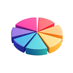 Obraz premium Colorful Pie Chart Illustration