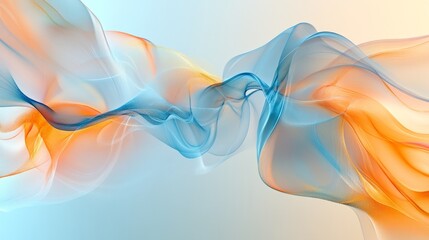 flowing abstract background with vibrant hues of blue and orange, high detail, dynamic and sleek, modern and futuristic design, calming and inviting
