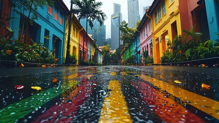 Haji Lane in the Kampong Glam district of Singapore is a hub for hipsters, boasting quirky boutiques, street art, and cozy cafes that embody the city's innovative vibe