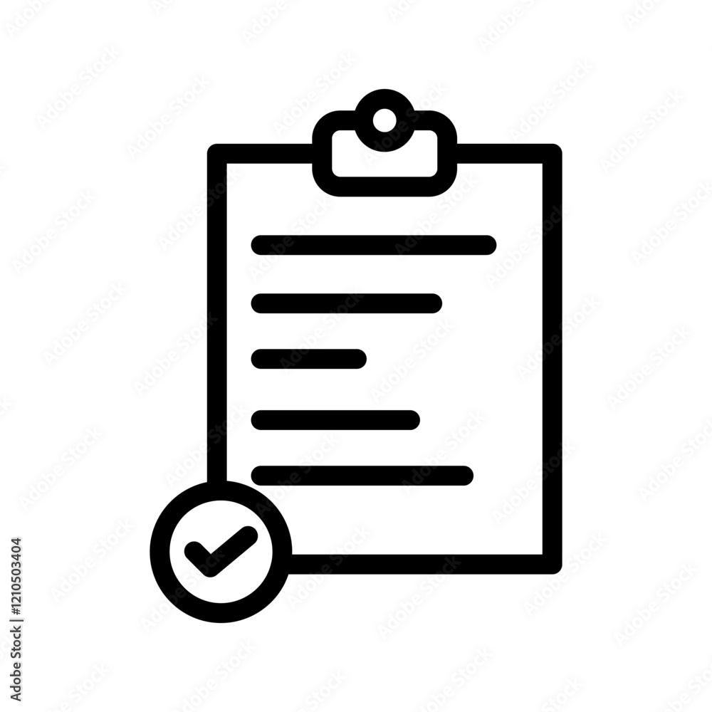 Poster clipboard icon vector. task line icon symbol vector illustration