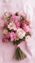 Pink and white amazing wedding bouquet