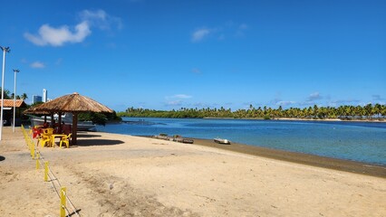 Marinas, meeting of the Jaboatao River with the sea, Jaboatao dos Guararapes PE Brazil.