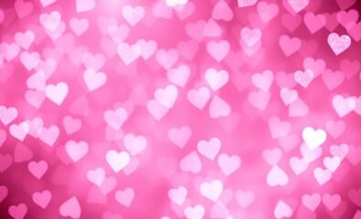 Pink and purple glitter bokeh with glitter hearts background valentines backdrop love heart valentine vector romantic day holiday