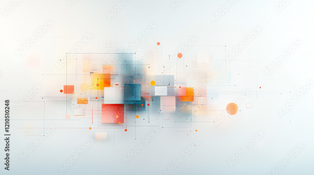 Aufkleber abstract digital art composition virtual environment graphic design colorful shapes and patterns mod