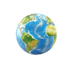 Fototapeta premium Detailed Earth Globe World Map Geography Travel Exploration,