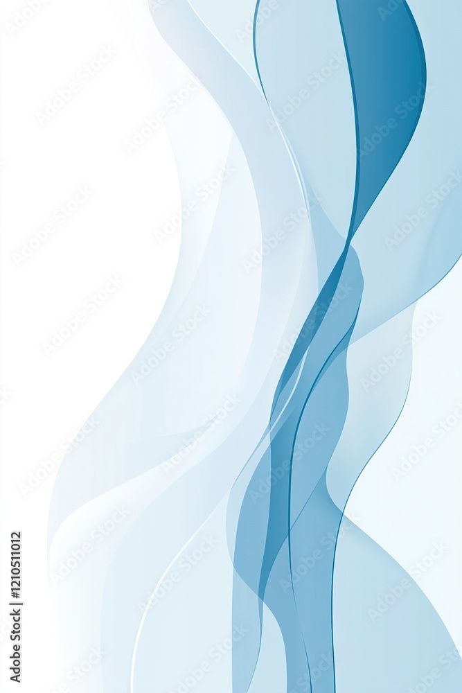 Aufkleber a serene nordic-style backdrop showcases a soft light blue gradient blending into white, adorned wit