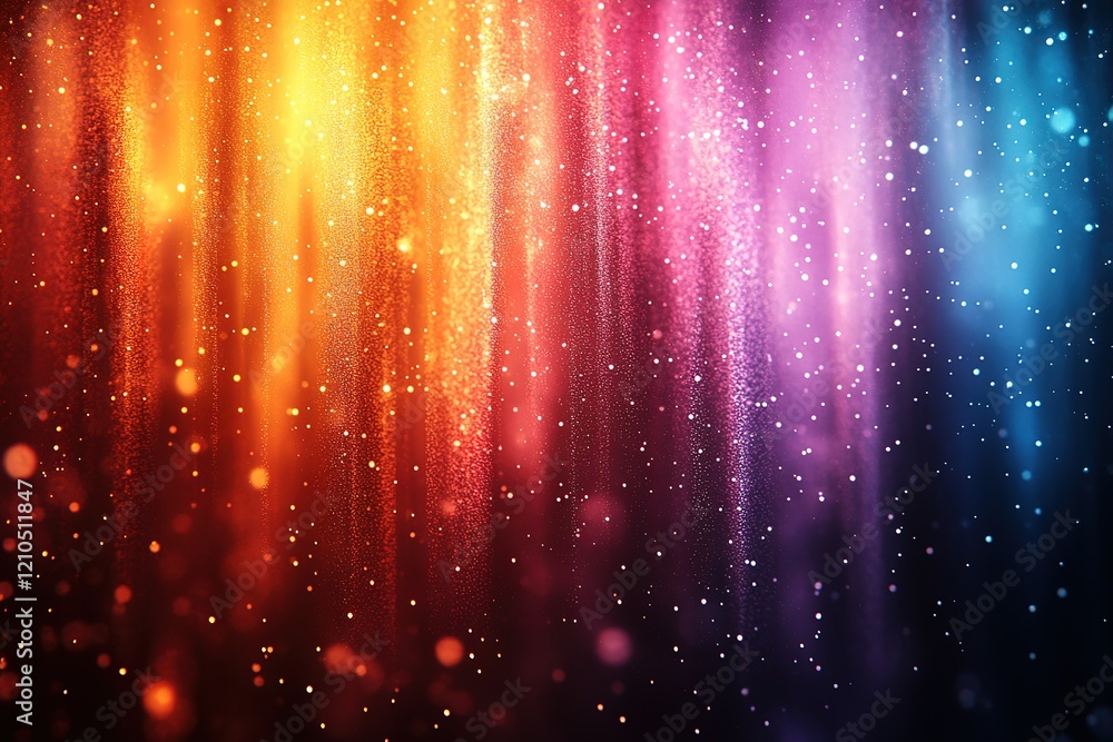 Poster vibrant abstract background with colorful glowing particles and streaks of light. perfect for backgr
