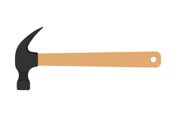 Hammer icon. Colored silhouette. Front side view. Vector simple flat graphic illustration. Isolated object on white background. Isolate.