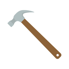 Hammer icon. Colored silhouette. Side view. Vector simple flat graphic illustration. Isolated object on white background. Isolate.
