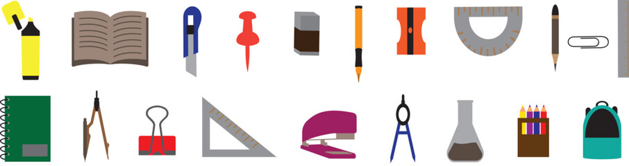 Education icons set