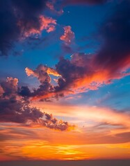 Fototapeta premium Vivid sunset sky