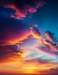 Obraz premium Vivid sunset sky