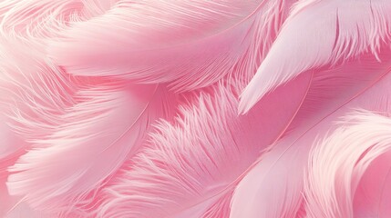 Obraz premium Beautiful light pink feather pattern texture background