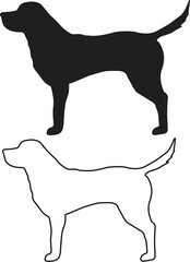 dog silhouette vector