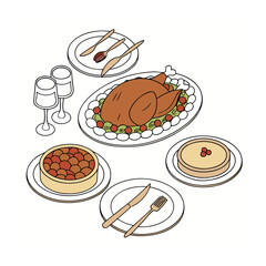 Restaurant and food delivery icons  perfect for illustrating the concept of food delivery services