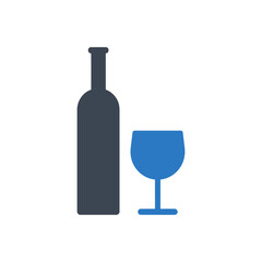 Wine Glass Bottle Icon
