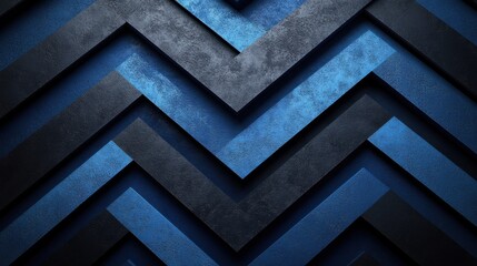 blue background with zigzag lines for design, banner template. White space in the center of the page for text. Minimalist pattern wallpaper with copy space.