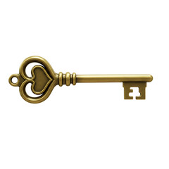 3D Heart-Shaped Key Cutout