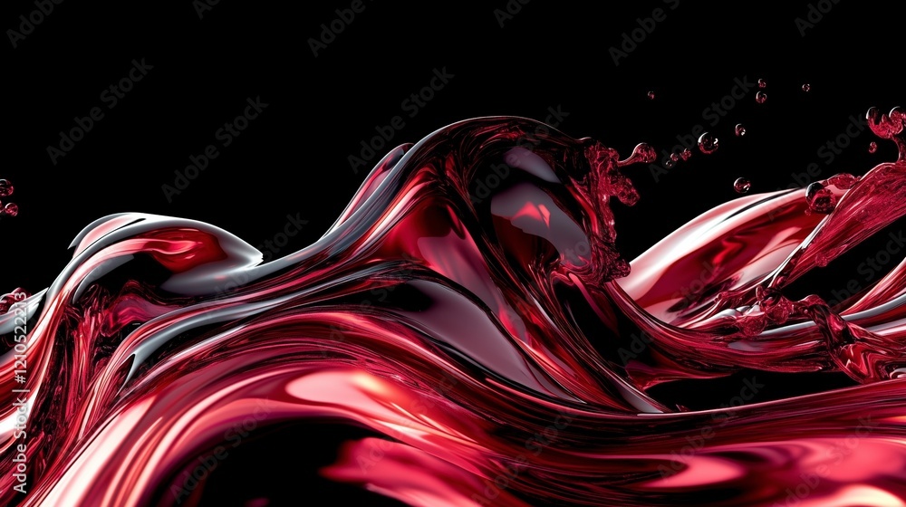 Poster a splash of red paint on a black background. the splash is very large and covers the entire backgrou