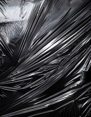 Obraz premium Wrinkled plastic texture on black