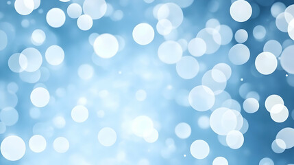 Abstract blue bokeh background, light circles, glowing particles, design element, website banner