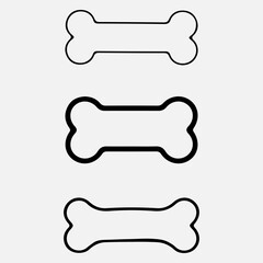 Stylized Dog Bone Vector Clipart for Pet Lovers and Creative Design Projects