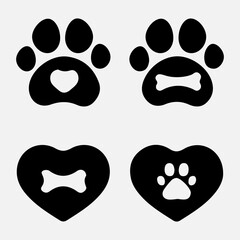 Editable Dog Bone Vector for Logos, Branding, and Pet-Themed Designs