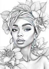 Black Women Coloring Pages