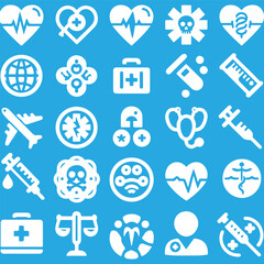 Set Medical silhouette vector icon, Medical Icon, Silhouette.