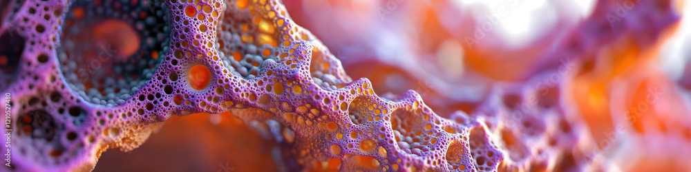 Aufkleber digital render of porous three-dimensional structure