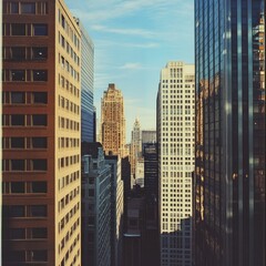 Fototapeta premium buildings perspective, skyline, actual photograph 