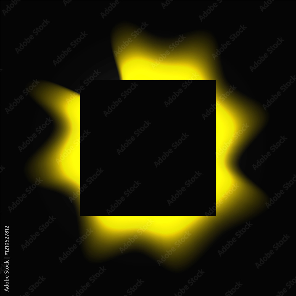Poster square illuminate light frame with color gradient