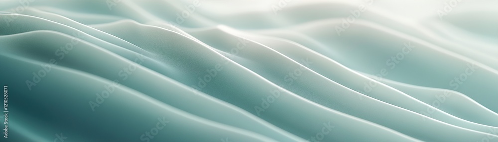 Poster soft light blue gradient creates a calming backdrop with flowing, curved wave patterns. this abstrac