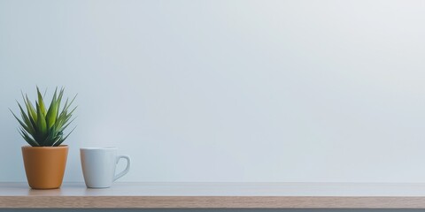 Hybrid work environment desk setup modern office still life minimalist space close-up productivity concept