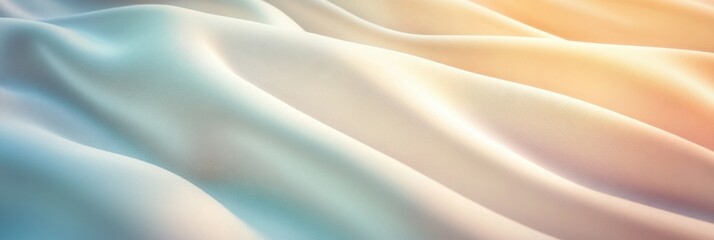 Obraz premium Gently flowing white muslin fabric evokes feelings of lightness and softness in a serene atmosphere