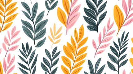 Colorful autumn leaves pattern; ideal for textile or website design