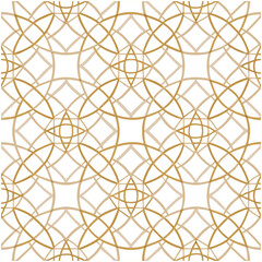 Fototapeta premium A seamless pattern with a golden and gold swirls 