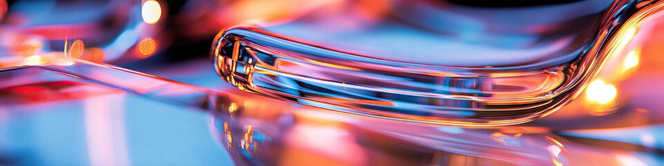 Abstract Glass Forms with Warm and Cool Lighting