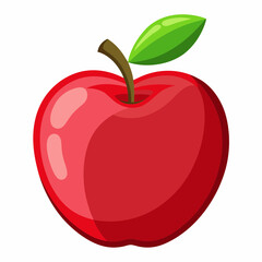 red apple isolated on white