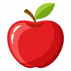 red apple isolated on white