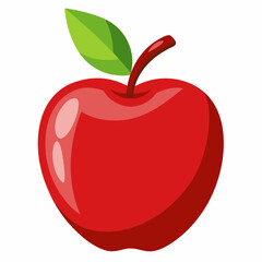 red apple isolated on white
