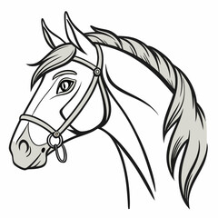 horse head vector