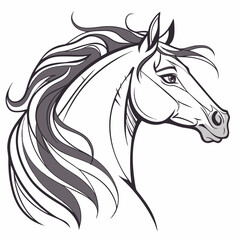 horse head vector