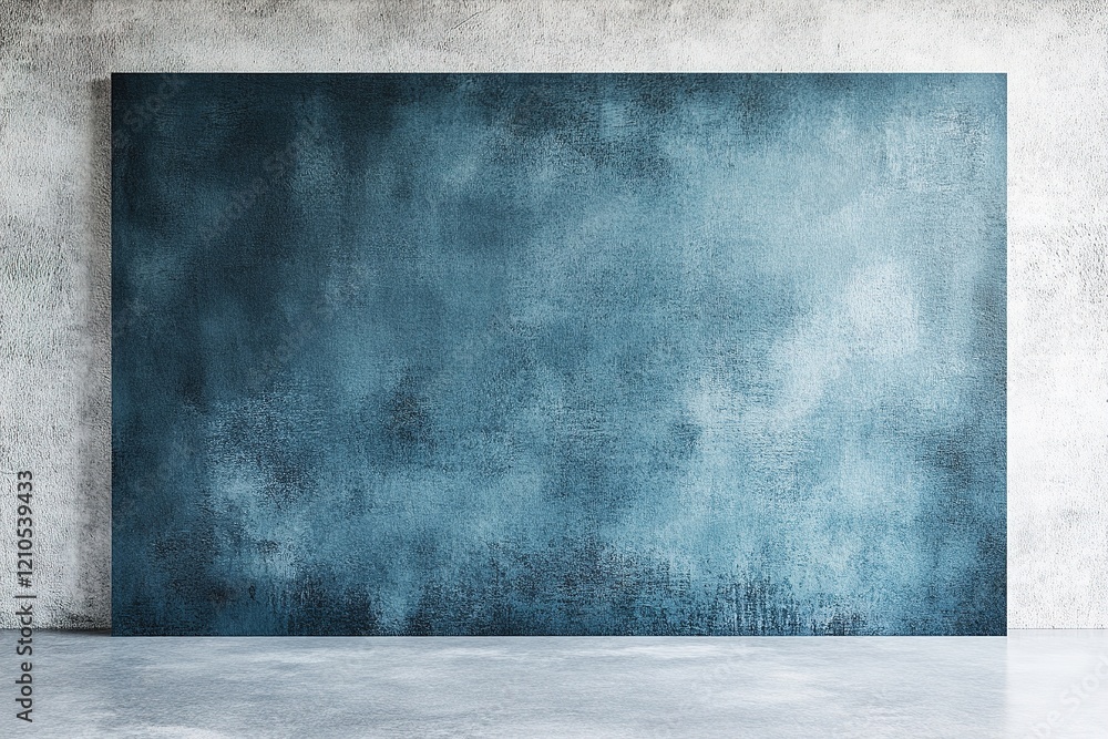 Poster this background showcases a nordic-inspired design featuring a lightly textured blue wall with linea