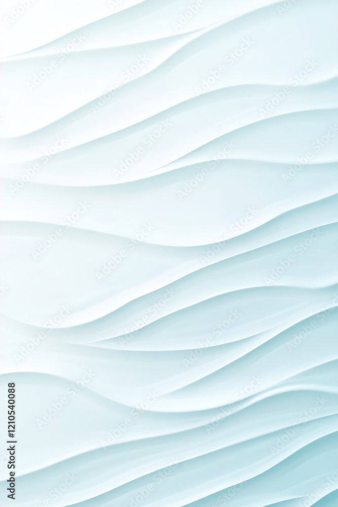 Aufkleber an abstract nordic-inspired background showcases soft ripple patterns in light blue over a white sur