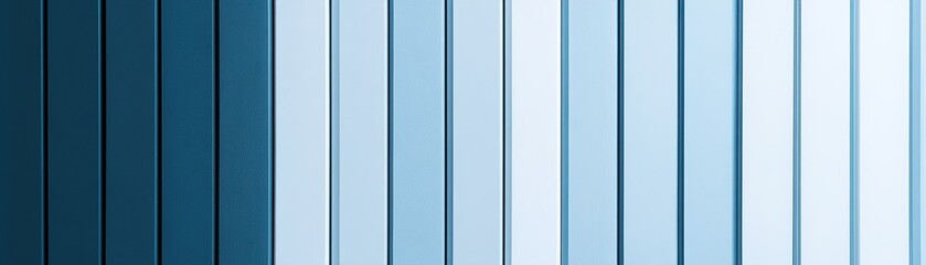 Fototapeta premium Created with soft light blue tones and subtle shadows, this abstract background features vertical grooves, offering ample space for text overlay in a minimalist and modern aesthetic