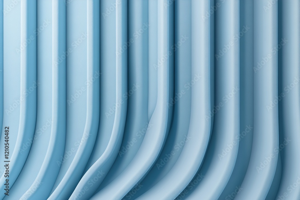Poster this abstract design features smooth vertical grooves in soft light blue tones. minimalist and moder
