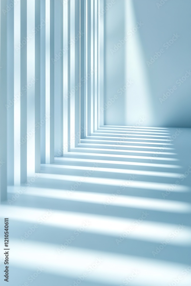 Poster this nordic-inspired abstract background features calming light blue tones with vertical grooves and