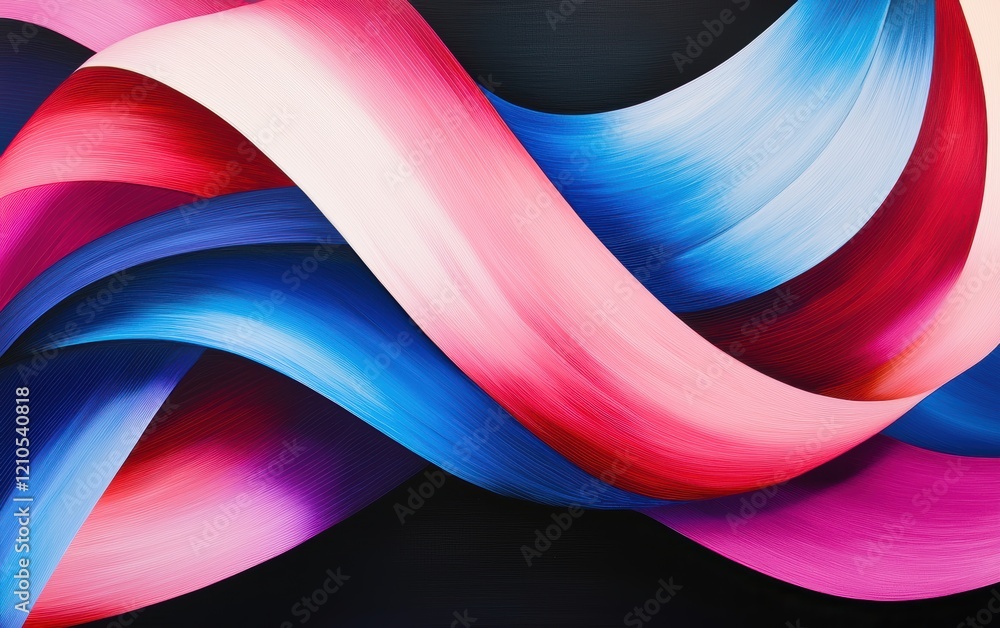 Poster dynamic color waves abstract art digital canvas vibrant palette close-up modern design concepts for 